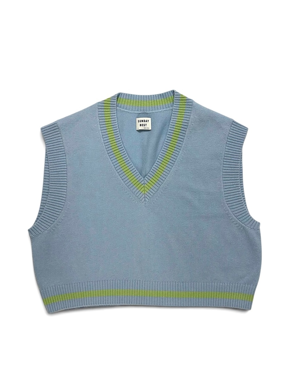 Aritzia Sunday Best Quinn Sweater Vest in light Blue Medium